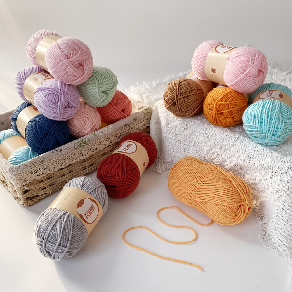 Six Soft Acrylic Yarn Bundles for Crochet and Knitting Valentine's Day Gifts