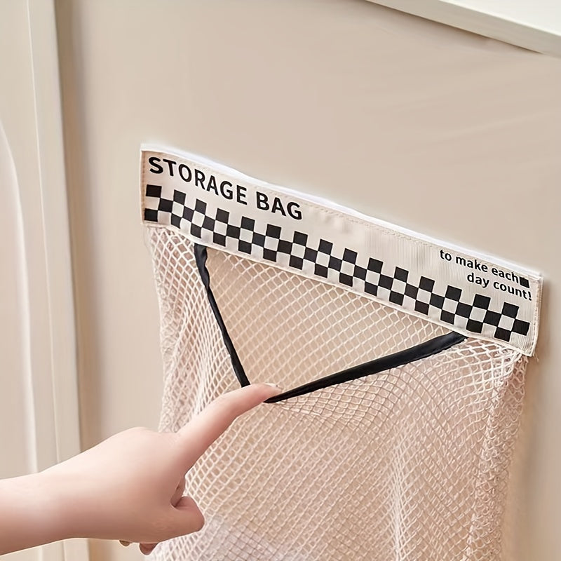Large Capacity Mesh Storage Bag for Hanging Closet Organizer for Kitchen and Bedroom