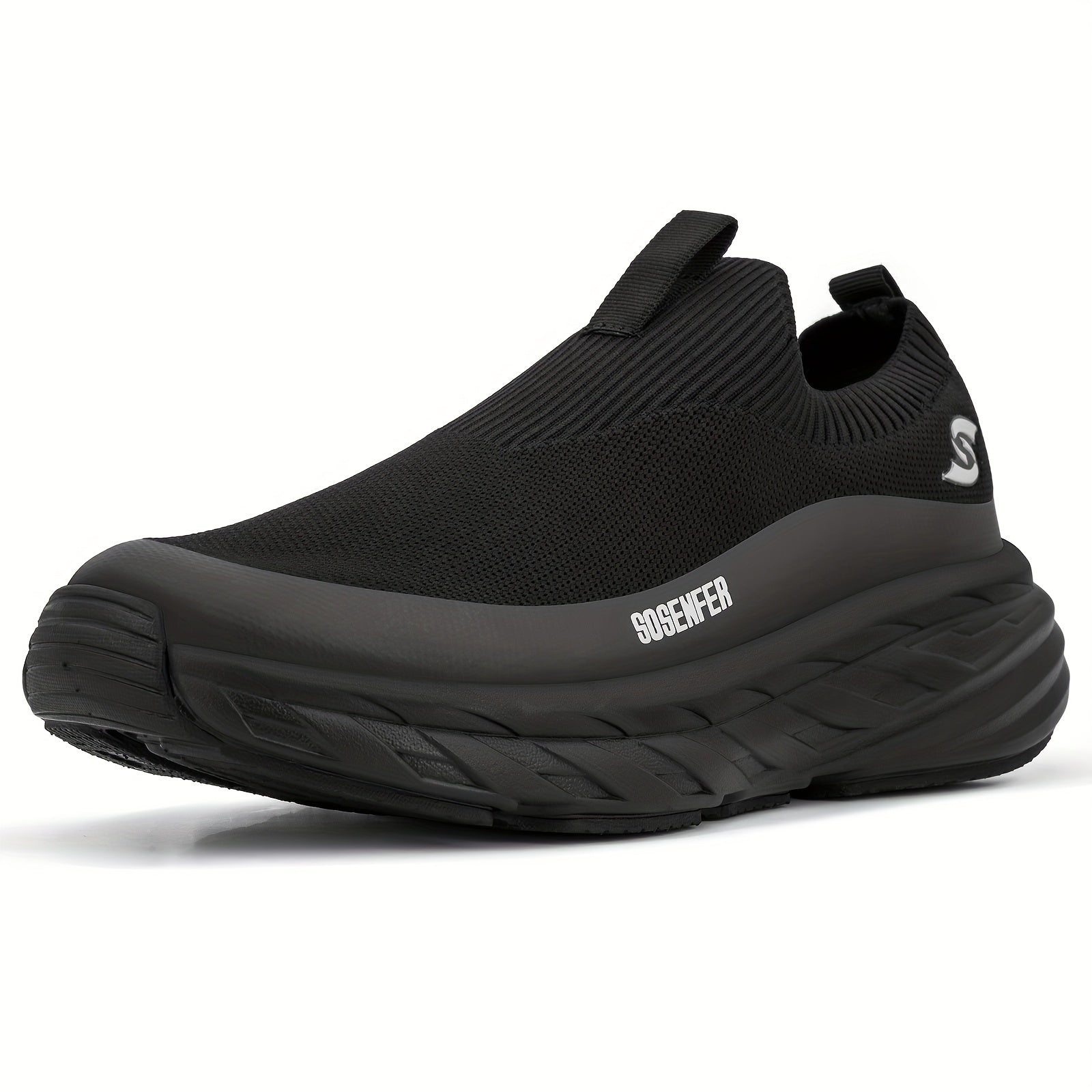 Men's Slip-On Running Sneakers Lightweight Breathable Athletic Shoes