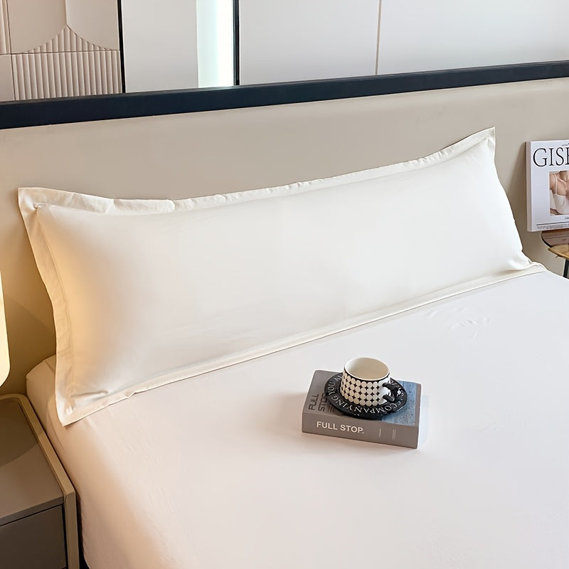 Solid Color Washed Cloud Long Pillowcase 100% Polyester Machine Washable