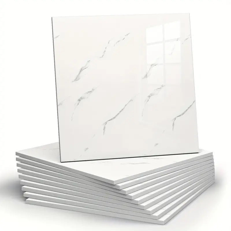 10pcs Waterproof PVC Wall Tiles 29.97x29.97cm Imitation Marble for Kitchen Bathroom