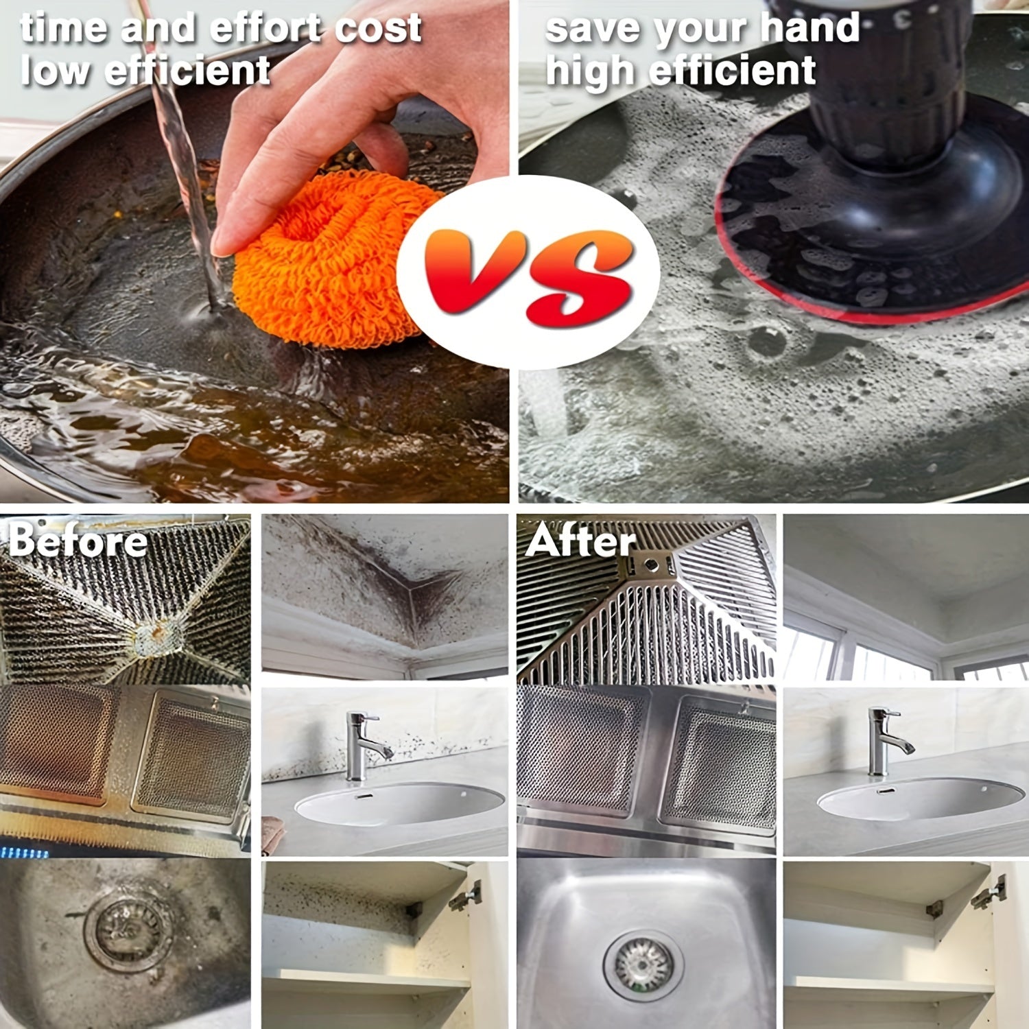 23-Piece Drill Brush Set with Extendable Rod for Grout Tile Bathroom Kitchen