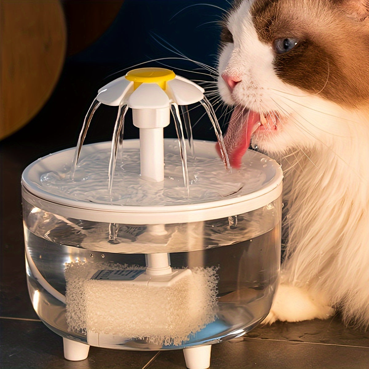 Quiet 1.5L Clear Pet Water Fountain USB Powered Easy to Clean for Cats and Small Pets