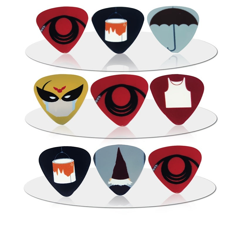 10 Colorful Cartoon Zombie Guitar Picks PVC 0.46/0.71/1.0mm for Acoustic Bass Ukulele