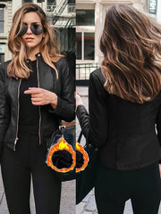 Women's Waterproof Fleece-Lined Coated Jacket with Stretch Fabric