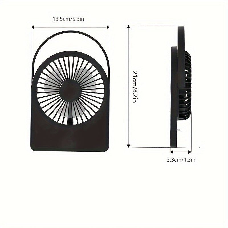 Mini USB Desk Fan with 3 Adjustable Speeds, Portable Quiet Indoor Use