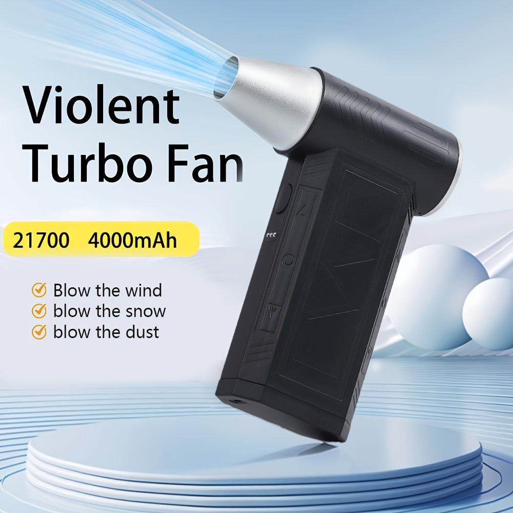 Turbo fan for blowing snow, grilling, cleaning cars, drying pets, inflating rings
