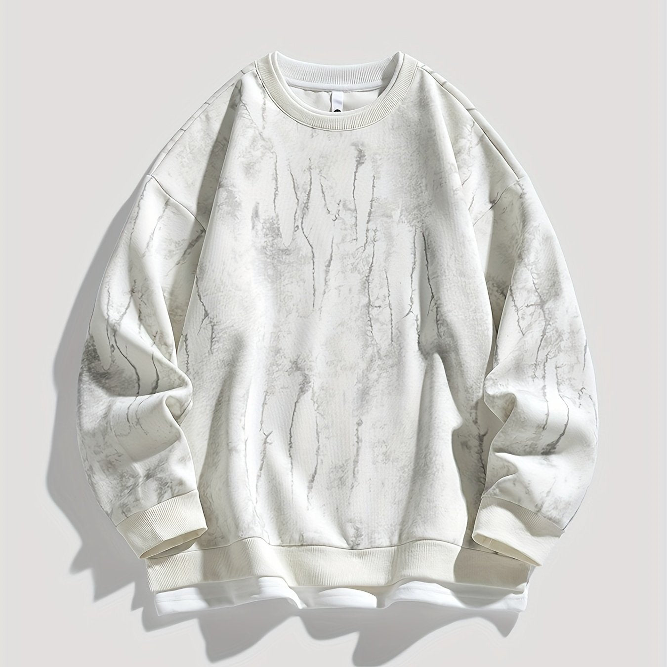 Men's Cotton Blend Tie-Dye Crew Neck Sweatshirt Long Sleeve Fall Winter Casual