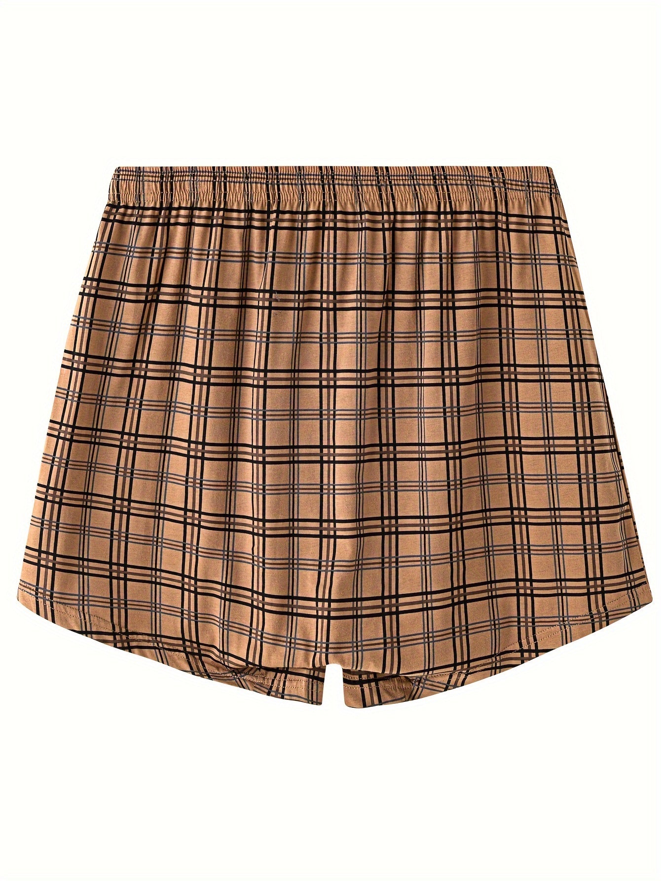 Men's Loose Cotton Plaid Casual Pants for Middle-Aged and Elderly Men Medium Large