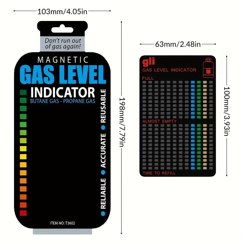 Magnetic Gas Level Indicator for Propane and Butane LPG Cylinders Temperature Stick for RVs and Trailers