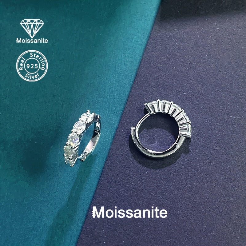 Sterling Silver Moissanite Earrings for Women Jewelry Gift for Birthdays Valentine