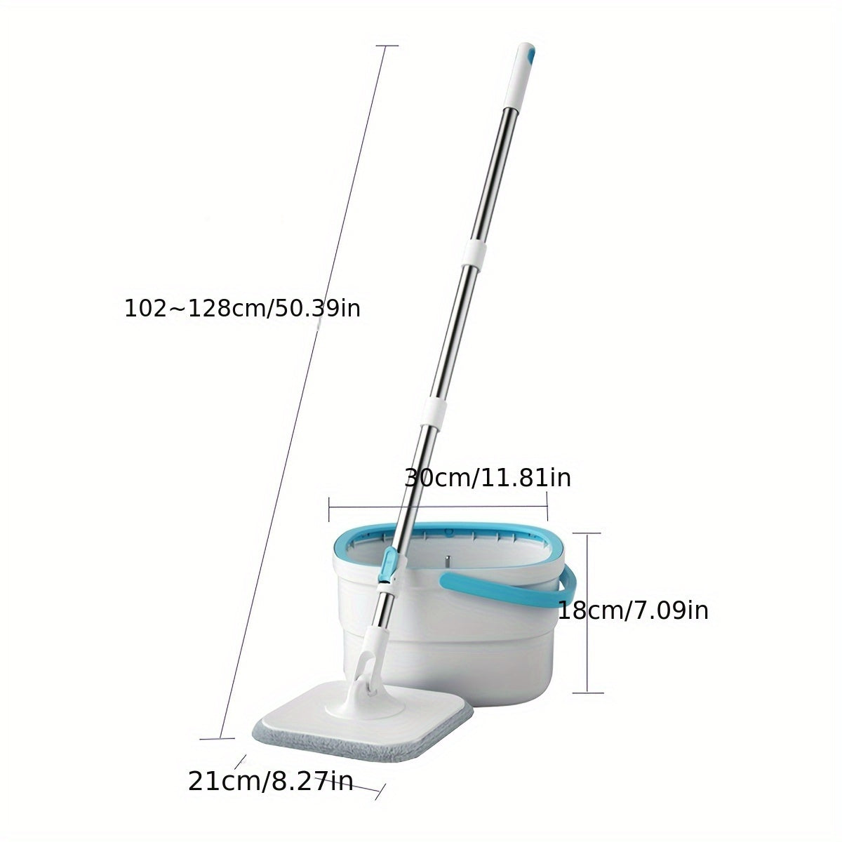 Sistema de mopa giratoria premium con cubo de separación de agua para limpieza de suelos y paredes