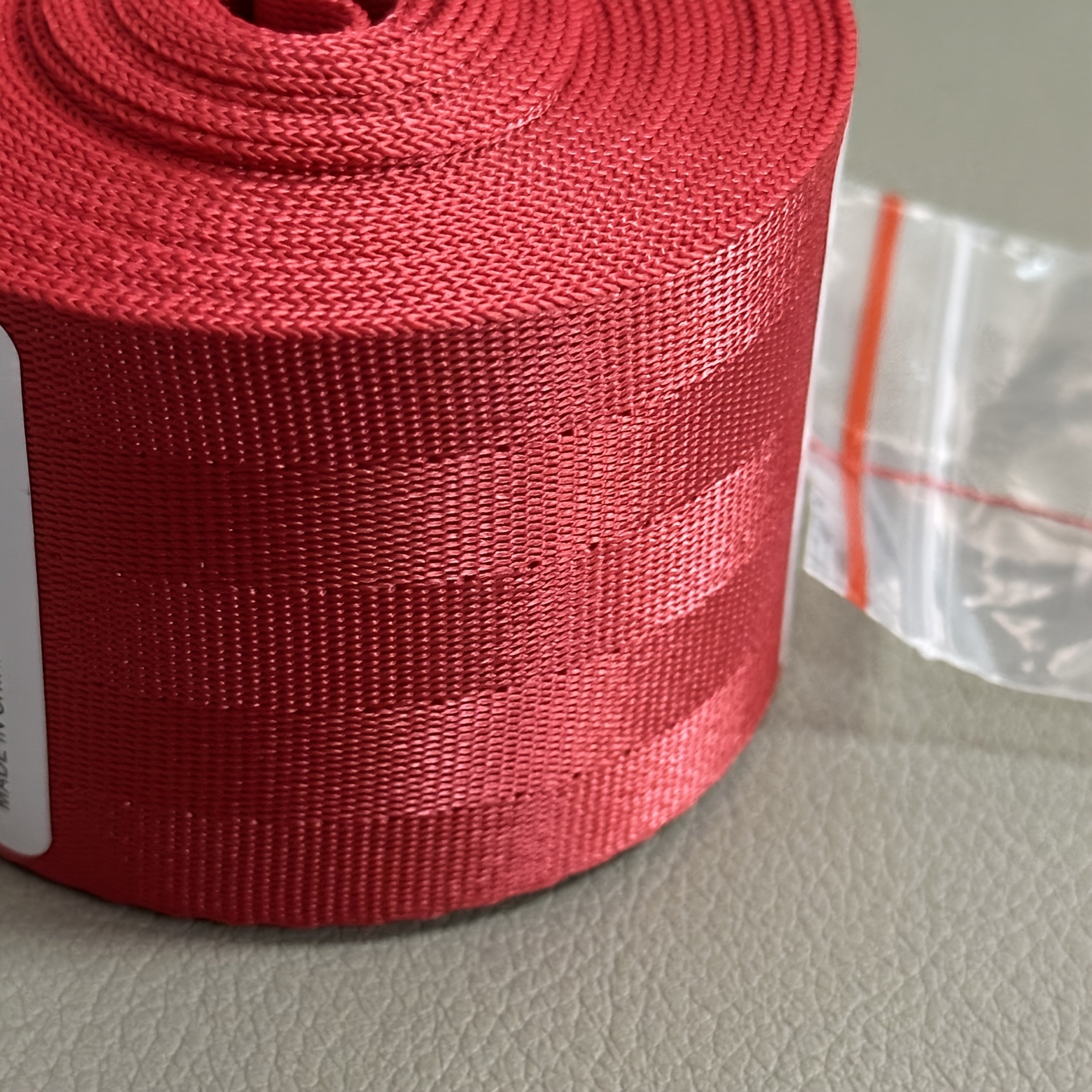 Avtomobil ichki qismi uchun qoplama lenta Qizil naylon bezak lentasi 4.8cm x 3.6m