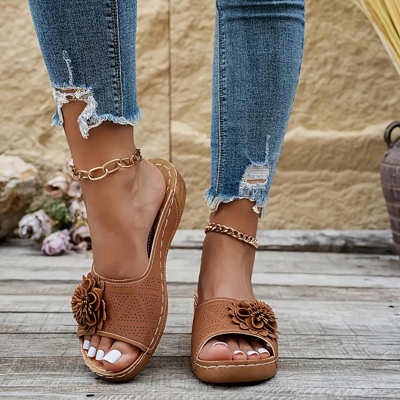 Women's Retro Slip-On Casual Shoes White Breathable Platform