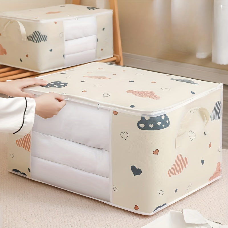 Large Capacity Storage Bag with Handles Dustproof Moisture-Resistant Beige