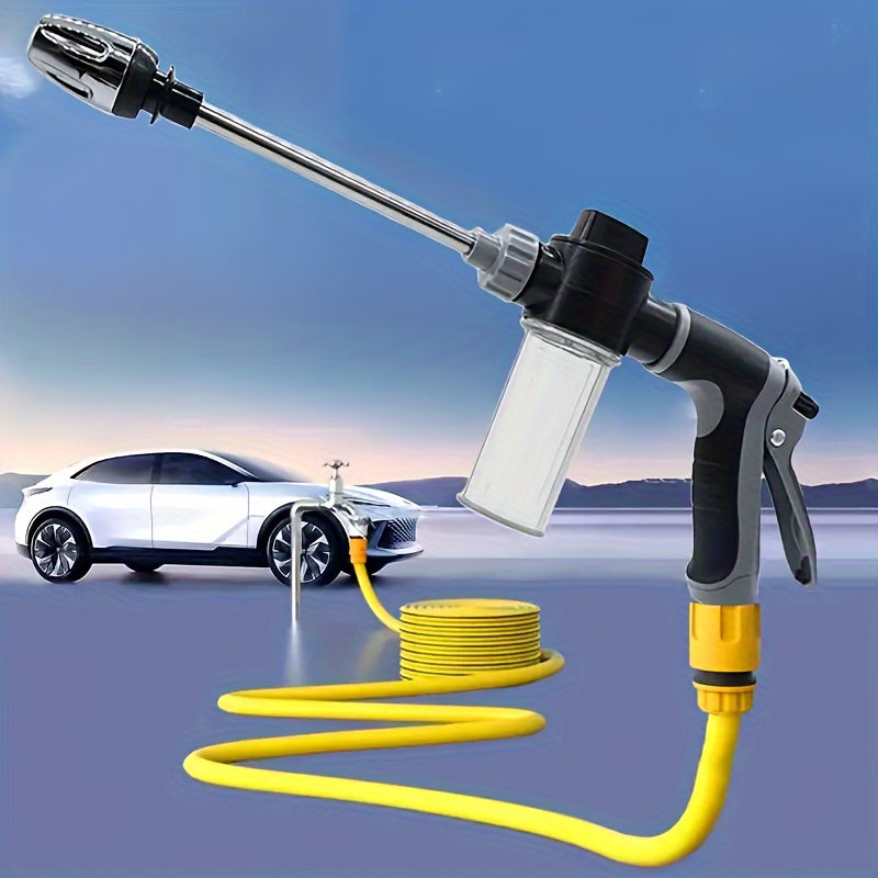 High-Pressure Car Wash Gun with Rotary Nozzle Foam Pot Durable Plastic Copper