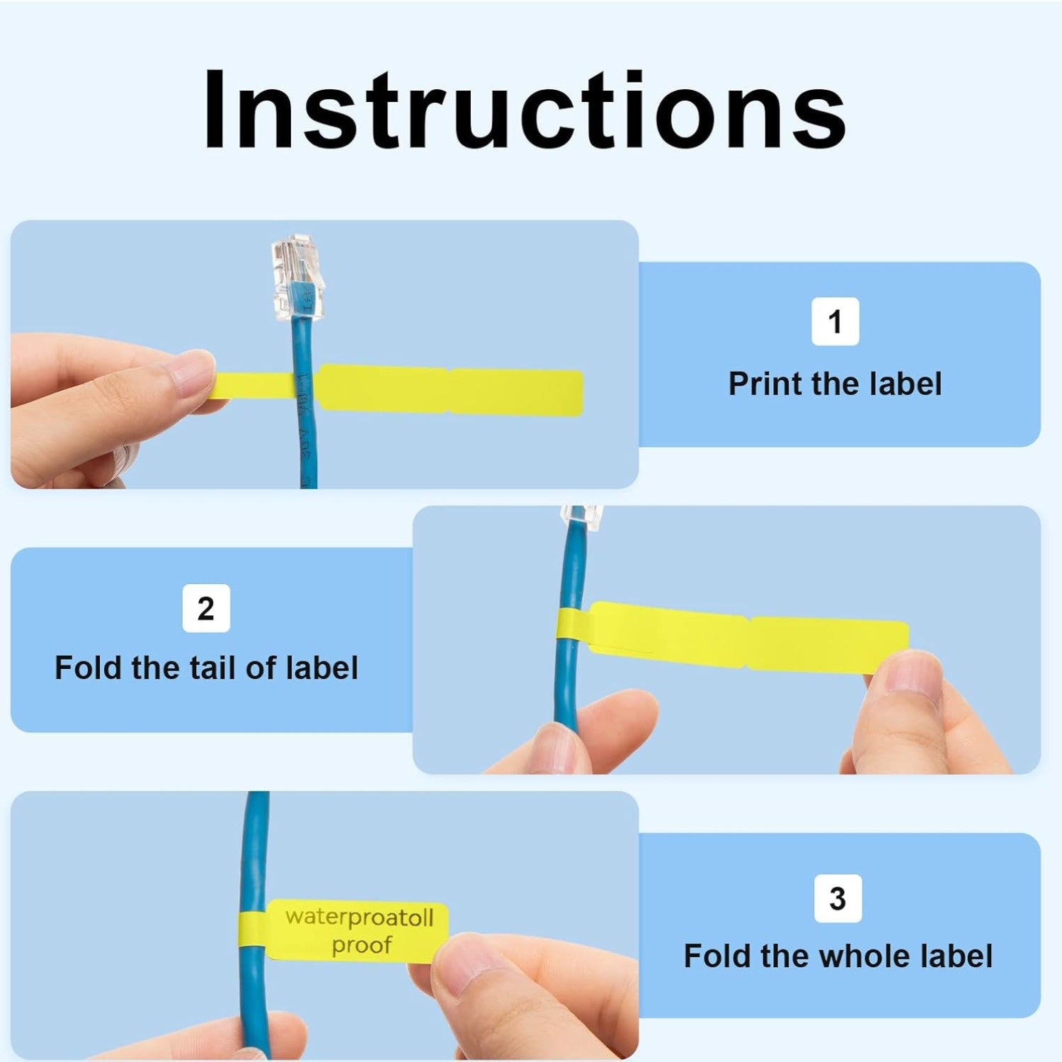Thermal Label Tape Set 6 Rolls for D11 D110 D101 H1S Printers 1.19x10.9cm White Labels