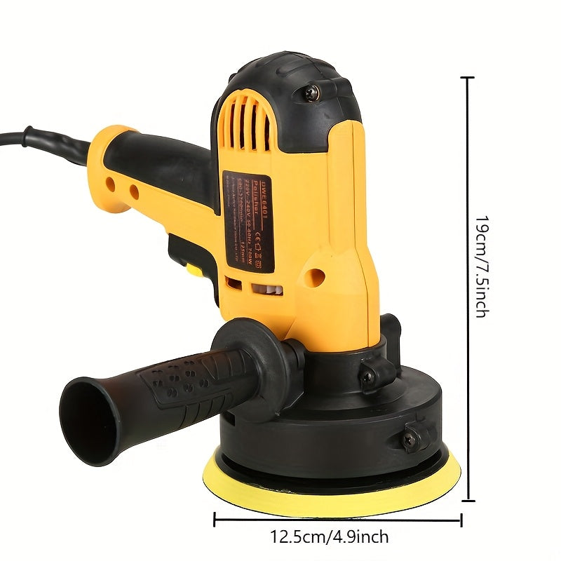 Máquina de pulido y encerado de velocidad variable con mango desmontable y accesorios