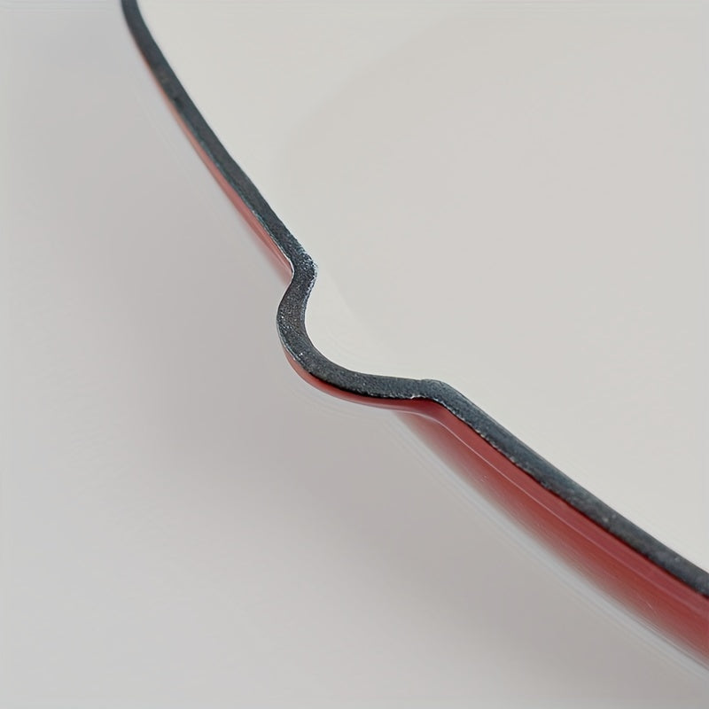 To‘g‘ri burchakli emal qoplangan quyma temir qozon - Ichki pishirish uchun ideal, mustahkam tutqichi va tozalash oson yuzasi mavjud, gaz va elektr pechlari bilan mos - 25.4 sm chuqurlikdagi kvadrat, qizil rang