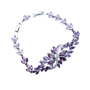 Women's Copper Bracelet with Purple Zirconia for Summer Beach and Casual Wear