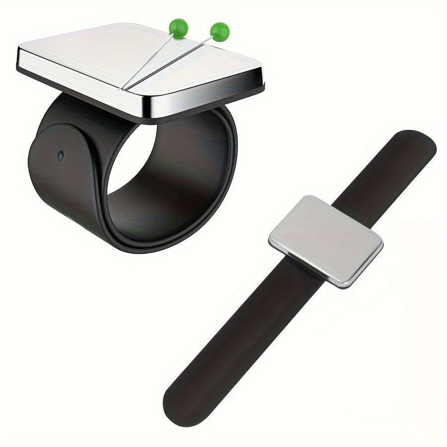 Silicone Magnetic Pin Cushion Wristband for Sewers and Hair Stylists 9.4x2.1 Inches