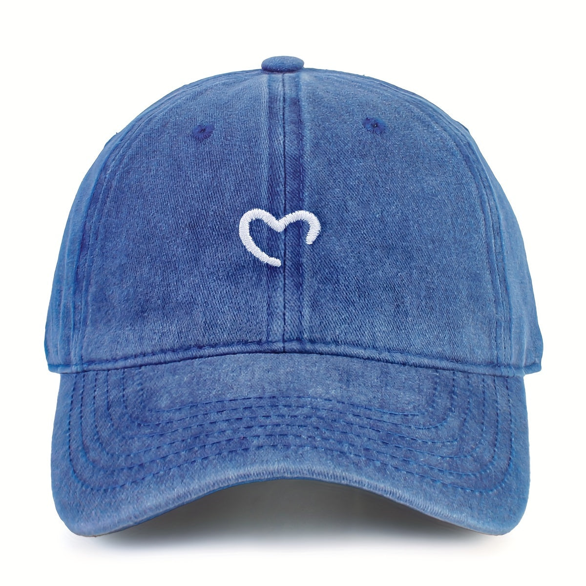 Women's Embroidered Heart Baseball Cap Adjustable Sun Protection Urban Vacation