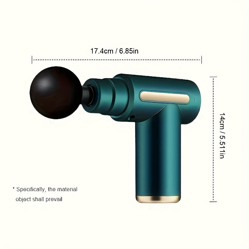 USB orqali zaryadlanadigan mini tugma massaj quroli, chuqur to'qima va mushaklarni bo'shatuvchi bir nechta qo'shimchalar bilan. Fitness ixlosmandlari va sport tiklanishi uchun ideal, zamonaviy dizayni bilan.