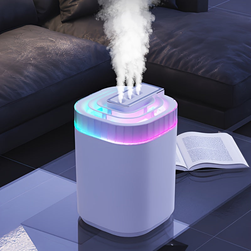 Large 3L Desktop Humidifier with Nightlight and Atomization for Rooms Over 45㎡