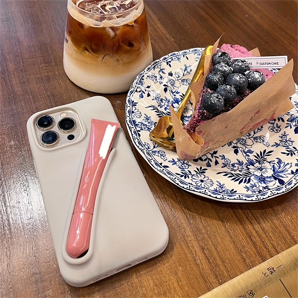 Luxury Silicone Phone Case for iPhone 11 Pro Max 12 13 14 15 with Ruched Design and Lens Protection