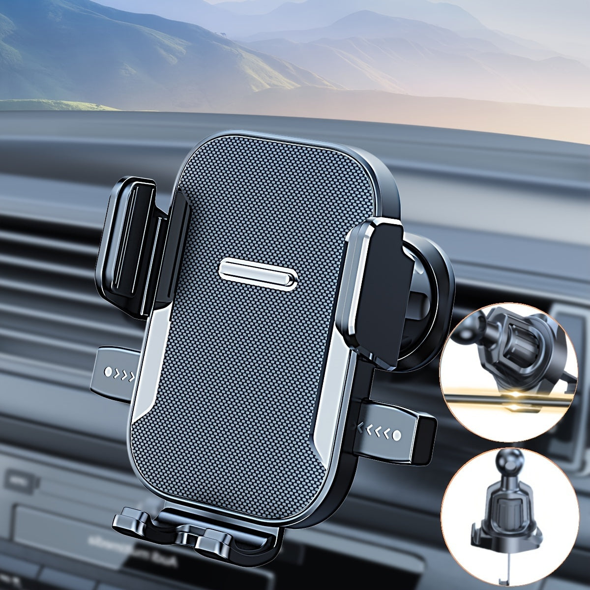 Soporte universal para teléfono de coche, de ABS, con soporte de ventilación, rotación de 360 grados, duradero