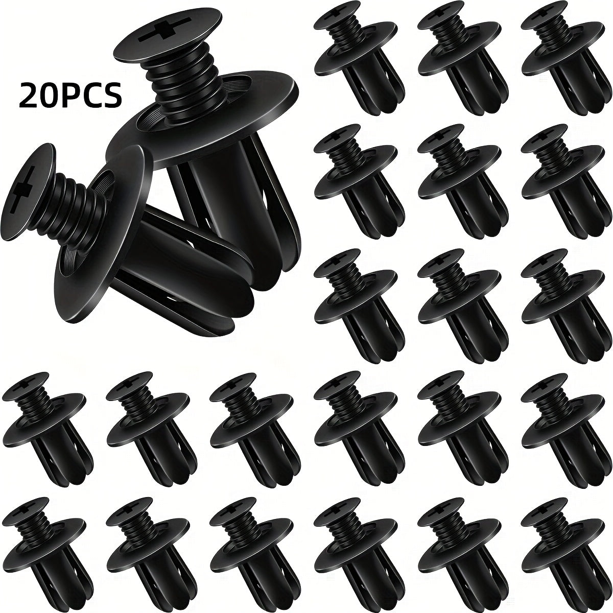 20pcs Plastic Rivets Clips for Dishwasher Kick Plate Trim Replacement