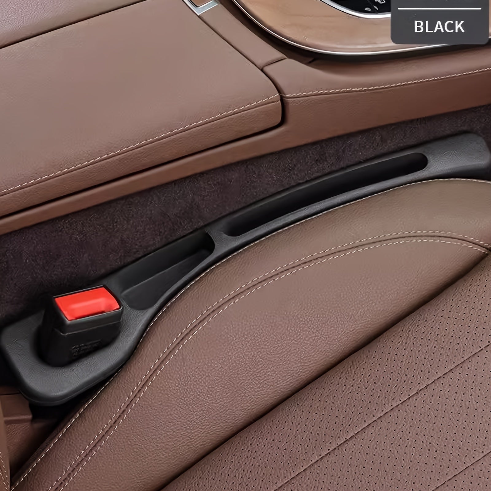 Organizador rellenador de huecos para asiento de coche con ranuras para teléfono y llaves, impermeable, flexible, de ajuste universal