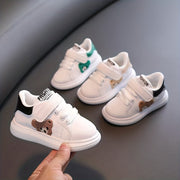 Kids Boys Cartoon Bear Low Top Sneakers Breathable Lightweight Autumn Outdoor Shoes