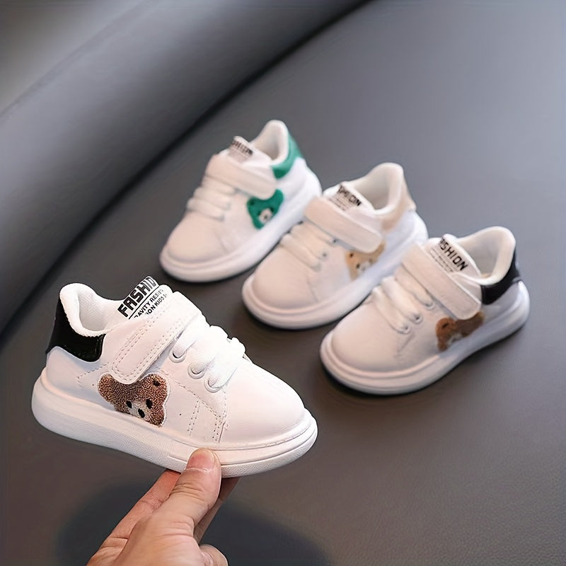Kids Boys Cartoon Bear Low Top Sneakers Breathable Lightweight Autumn Outdoor Shoes