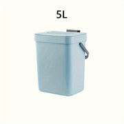 3L/5L Under Sink Trash Can with Lid Leak-Proof Plastic Bin for Kitchen Bathroom Bedroom