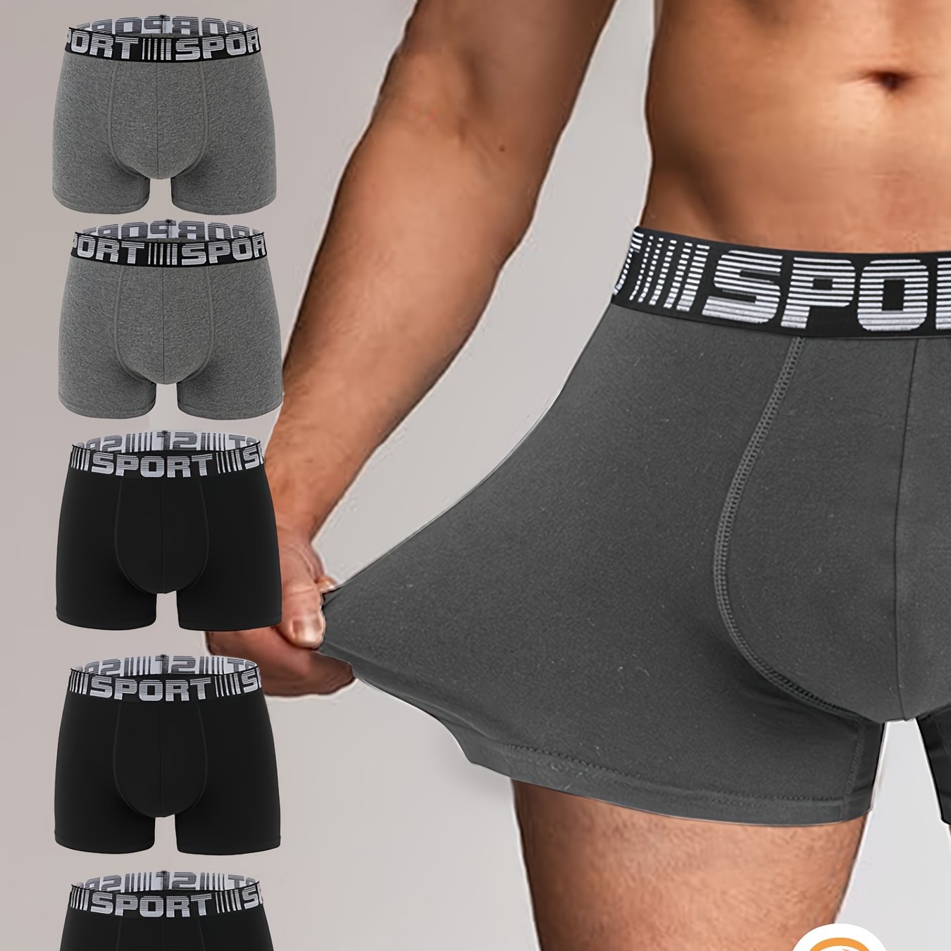 Men's Cotton Boxer Shorts Pack of 5 or 10 Solid Color Casual Medium Stretch