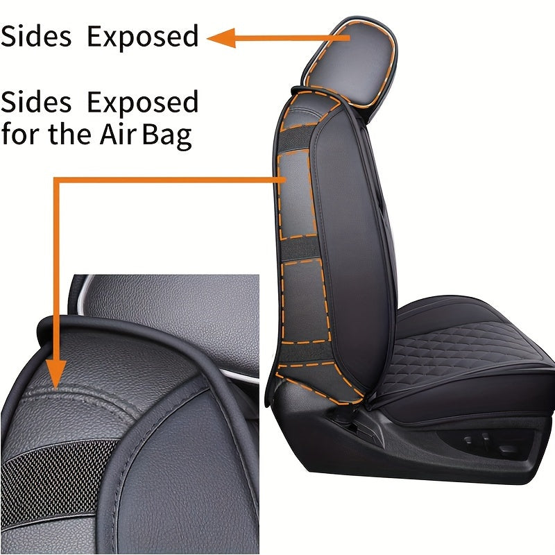 Custom Fit Waterproof Faux Leather Seat Cover Full Set for Crew Cab Pickup