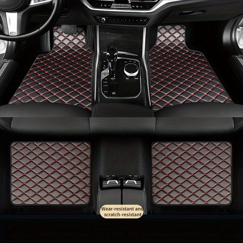 Universal Car Floor Mats Set Quilted Non-Slip Durable Waterproof