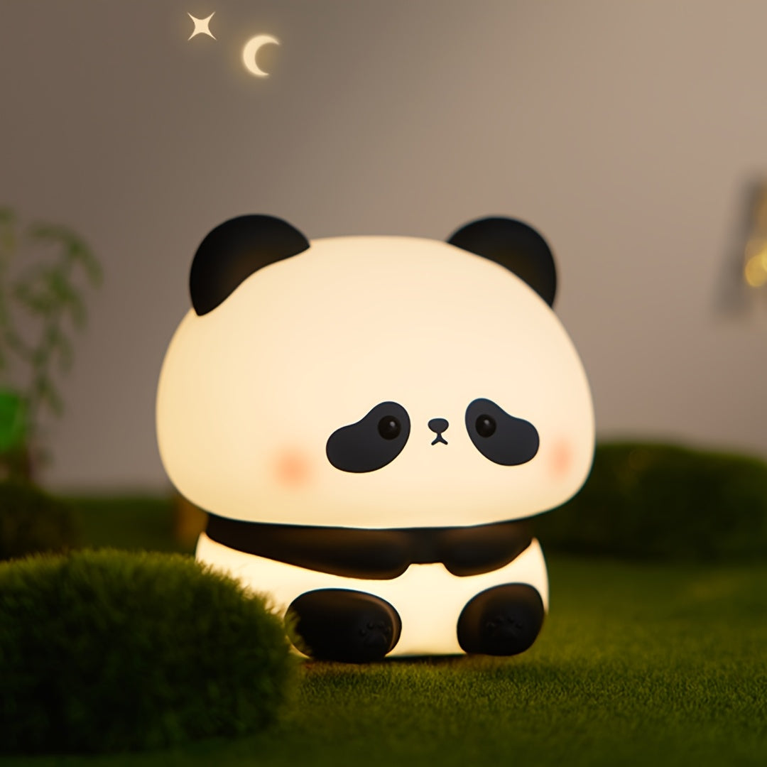 LED Panda Night Light Soft Sleep Sensing USB Rechargeable Decorative Indoor Gift
