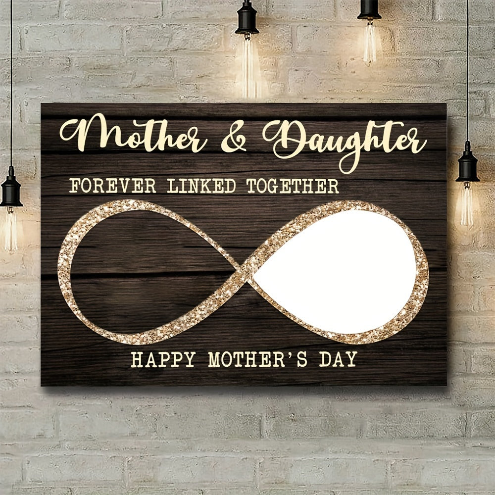 Wooden Picture Frame for Mother and Daughter Photo Art 29.97x39.88 cm Gift