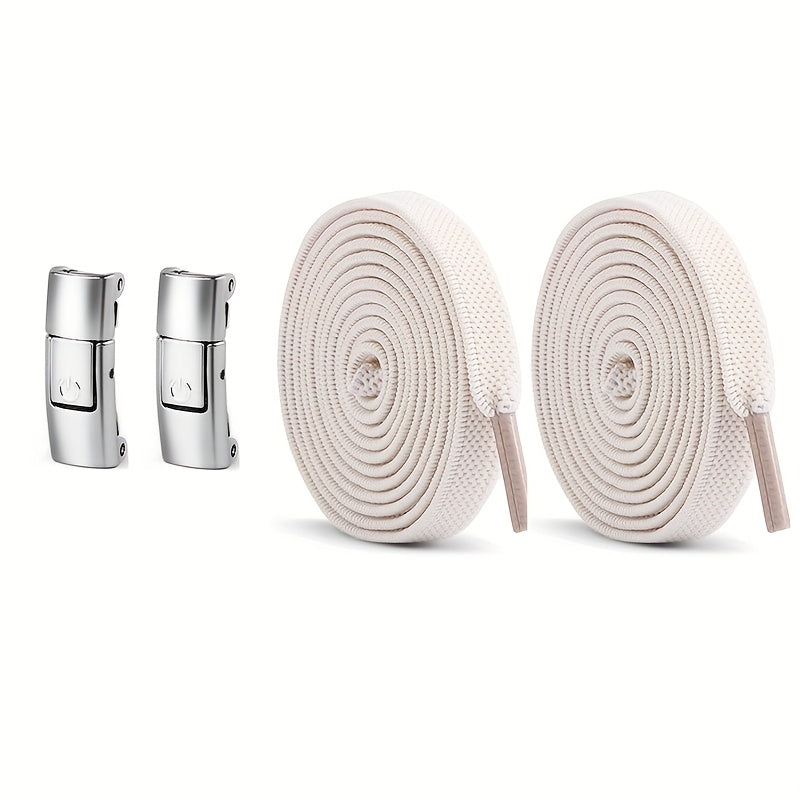 Unisex Elastic Shoe Laces Set with Buckles and Bands for Casual and Sports Shoes