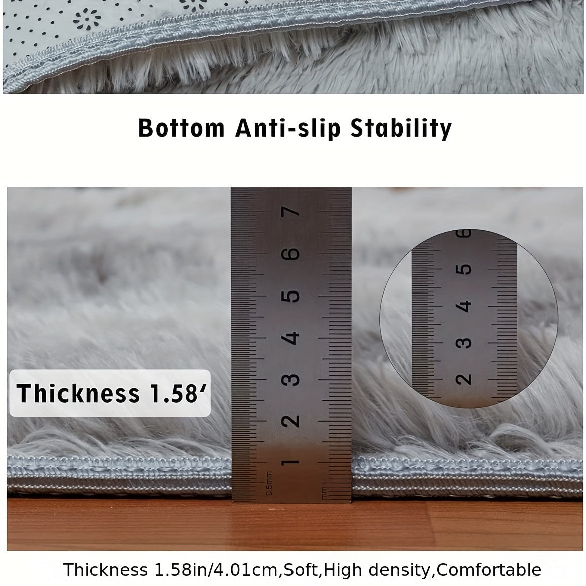 Fluffy Shag Area Rug for Bedroom Non-Slip Tie-Dye Pattern 31.5x62.99 Inches