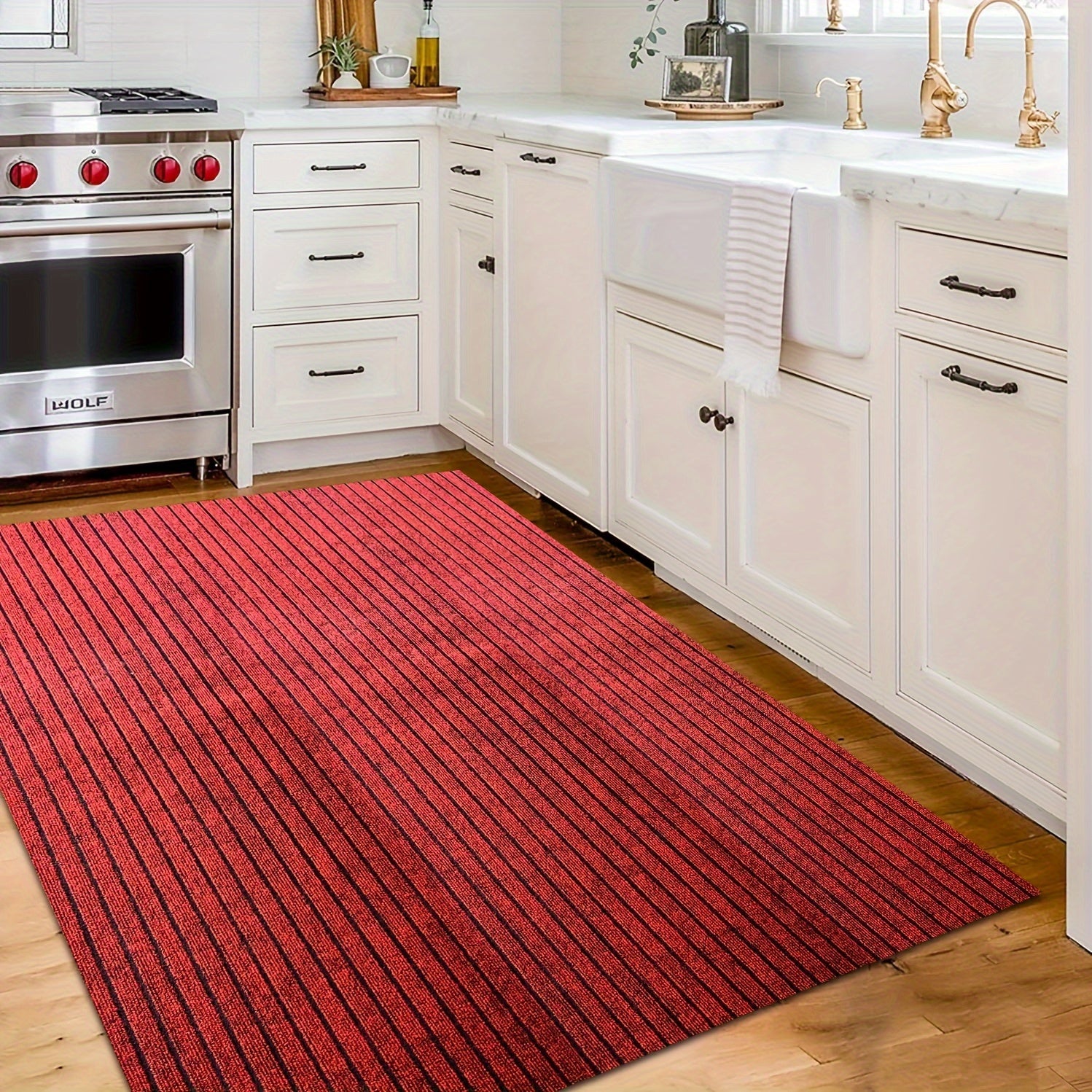 Non-Slip Waterproof Runner Rug for Indoor Outdoor High Traffic Hallways Decks