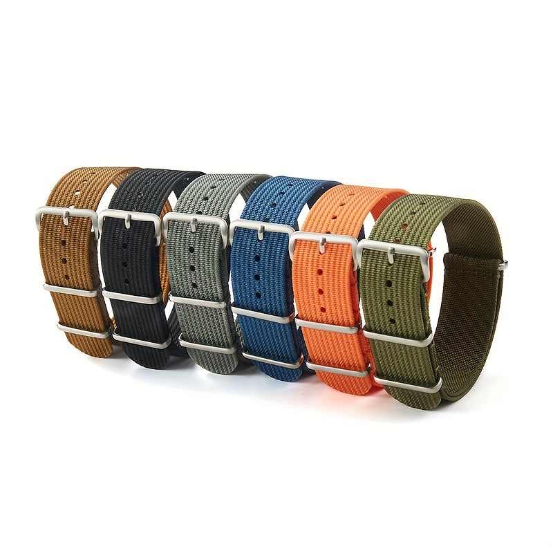 Nylon Watch Band with Stainless Steel Buckle 18mm 20mm 22mm for Men Women