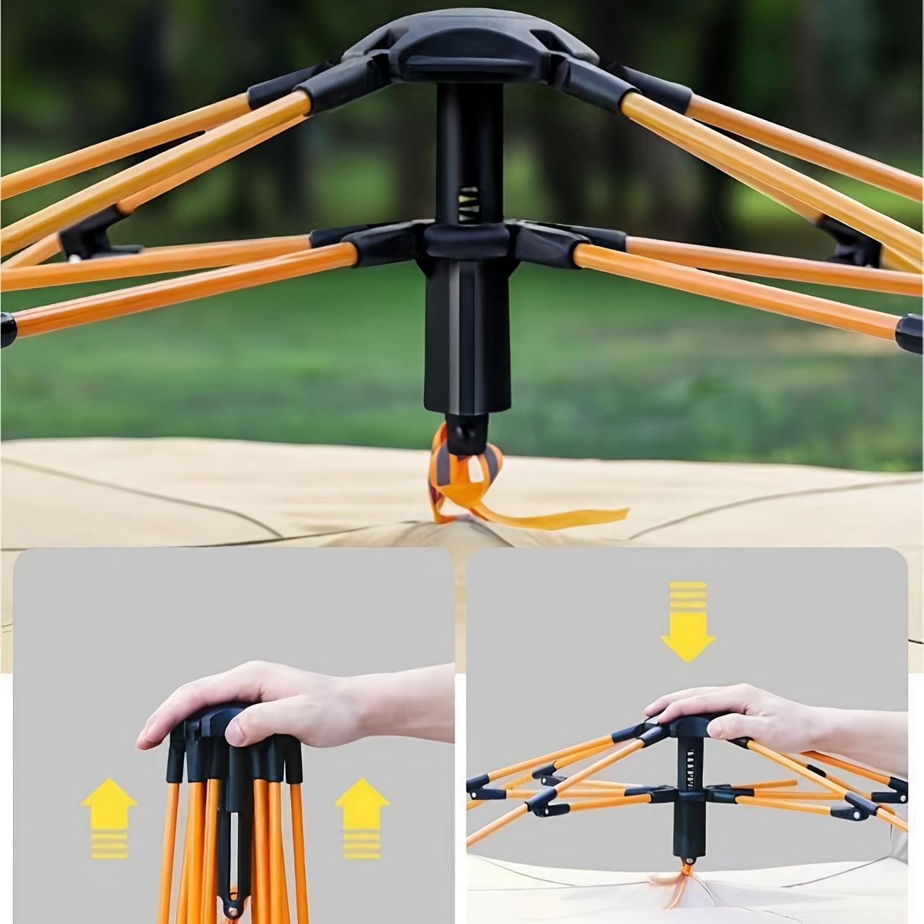 4-местная водонепроницаемая автоматическая палатка для кемпинга с быстрым открытием и тентом