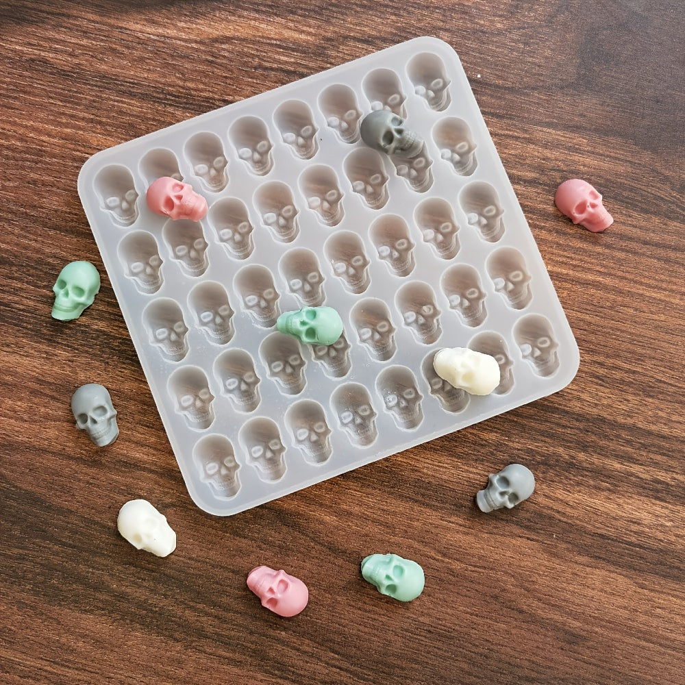 Skull Ice Cube Silicone Mold for Halloween Party Drinks and Crafts