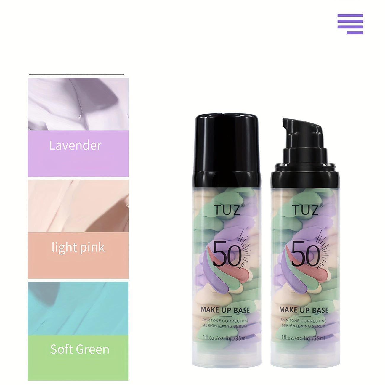 Base de maquillaje para mujer en 3 colores, corrector, iluminador, hidratante