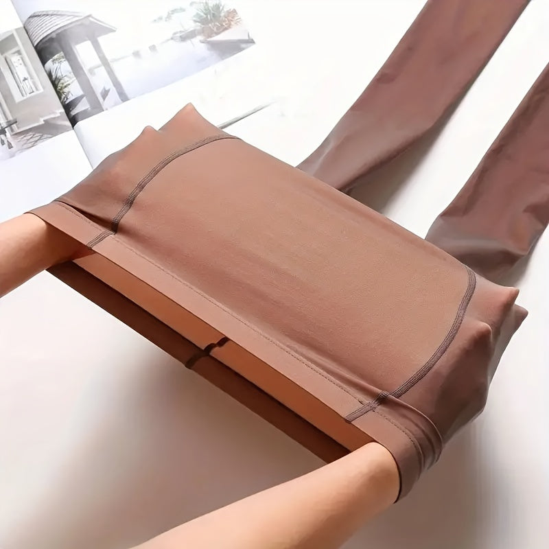 Women Slimming Pantyhose Solid Color Anti-Hook Knit Fabric