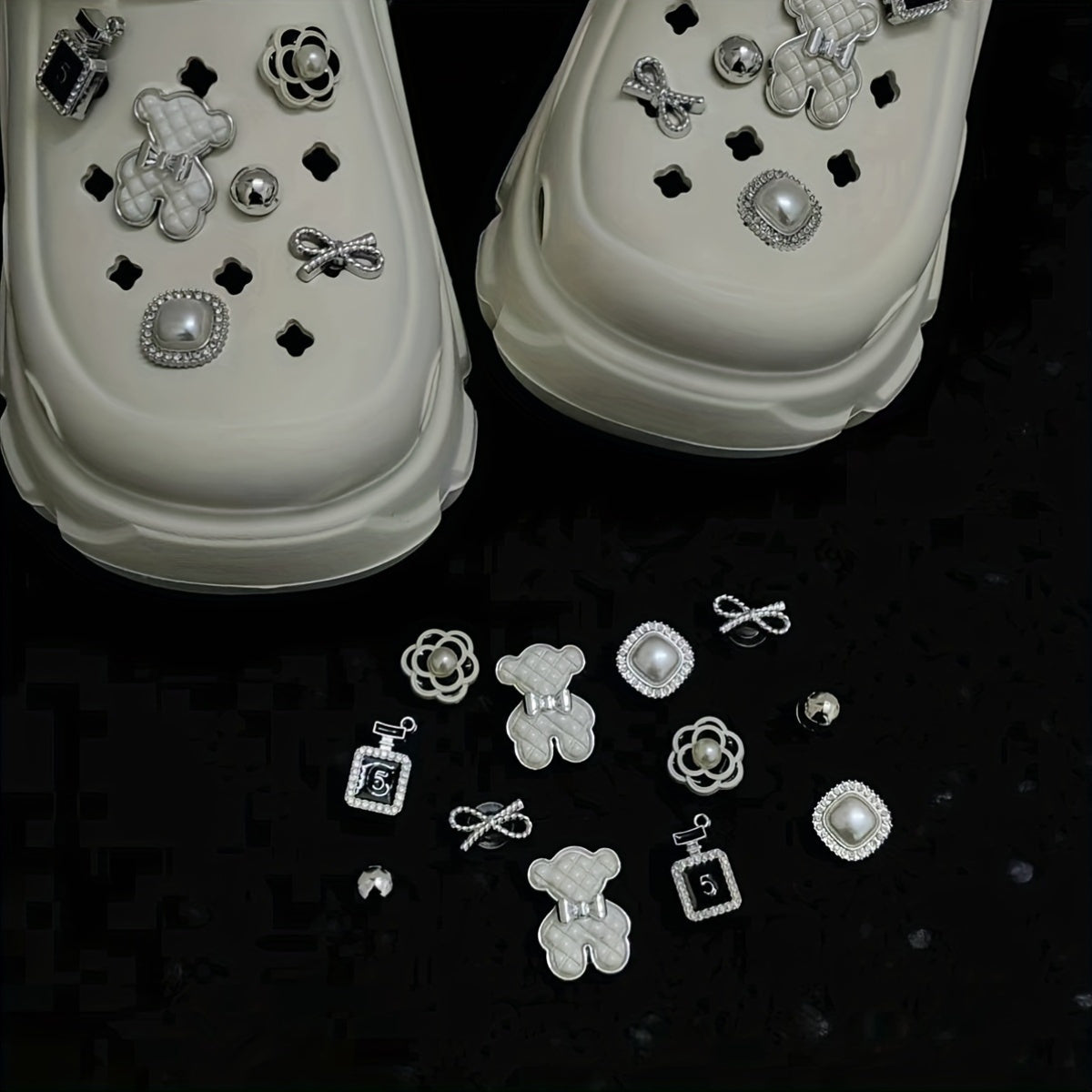 12-Piece ABS Shoe Charms Set for Women Men Garden & Casual Shoes Decor