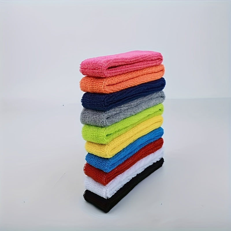 Pack of 4 Sweat-Absorbing Cotton and Elastic Sports Headbands for Men and Women